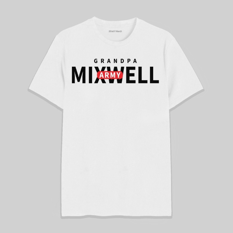 Grandpa Mixwell Army Round Neck T-Shirt